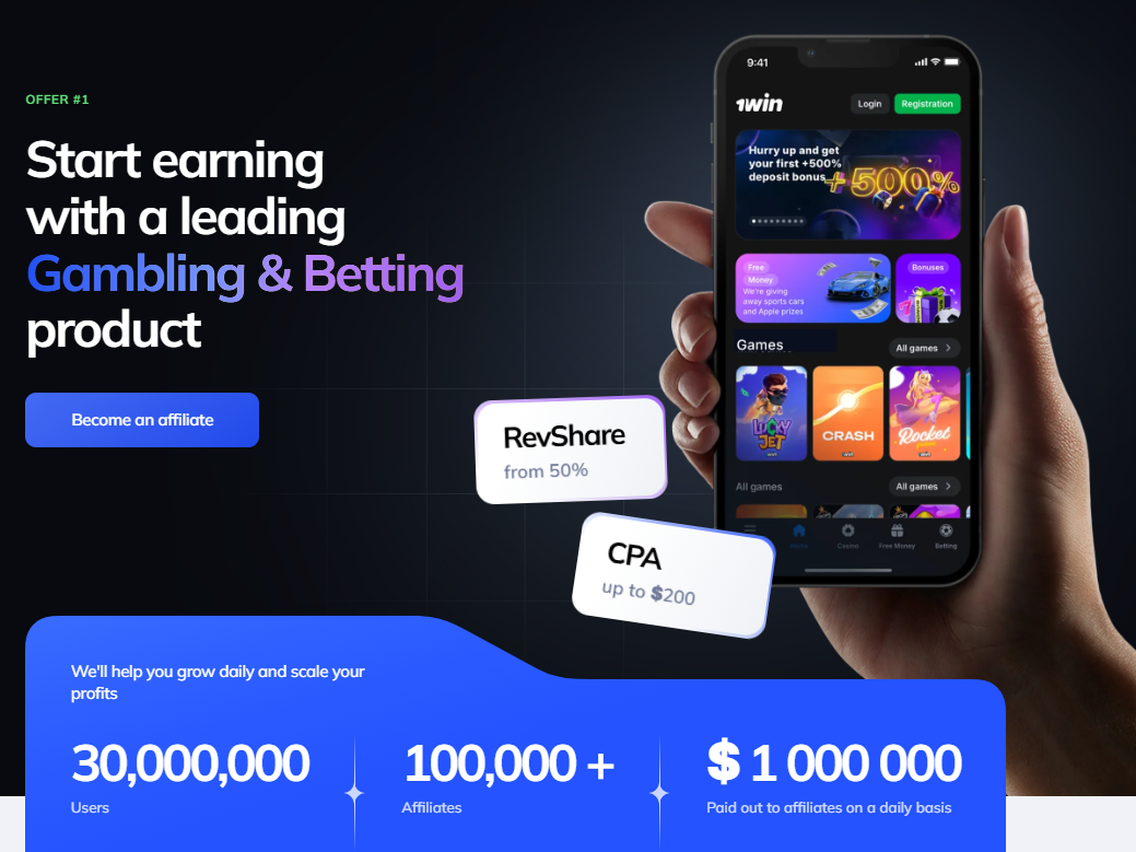Affiliate marketing and revenue share with 1win Indonesia