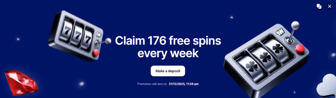 Unique bonus of 176 FS for Indonesians on 1win!